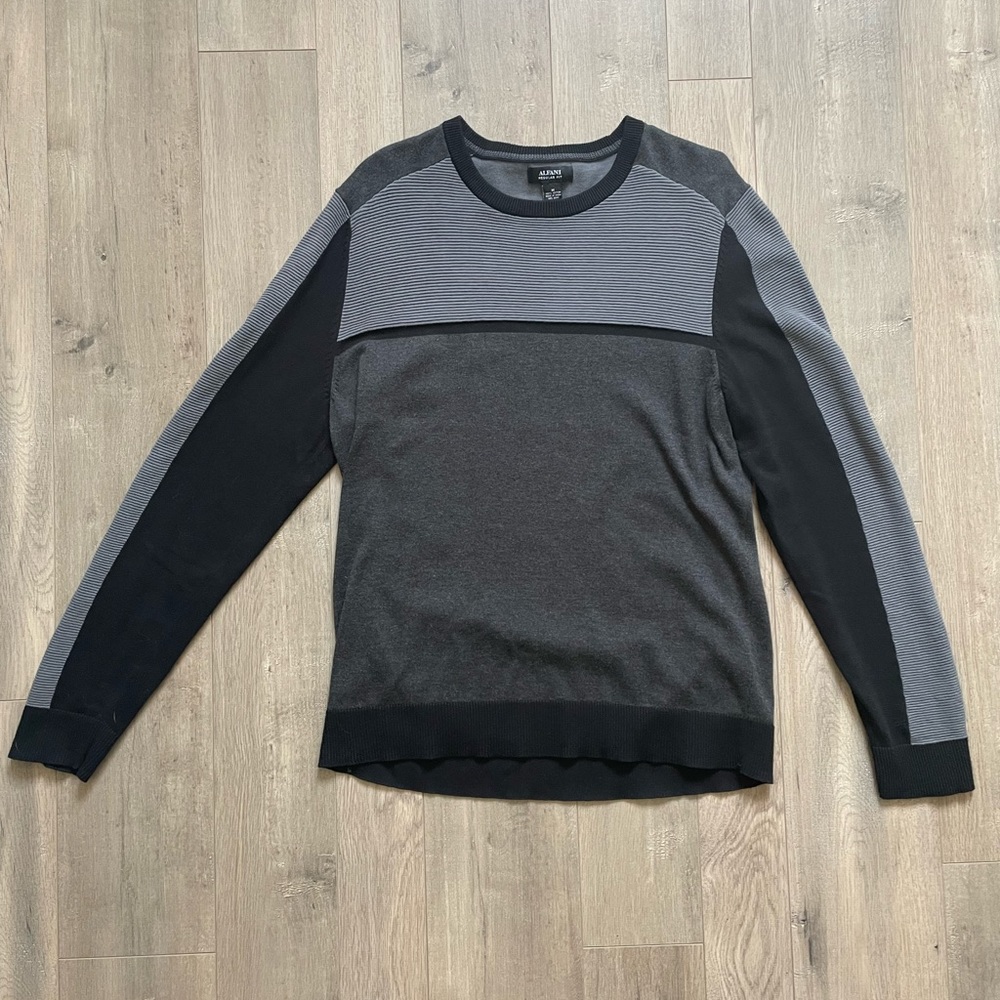 Grey and Black Colorblock Sweater